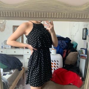Black printed dress